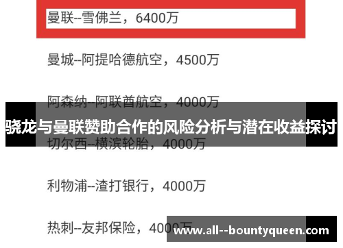 骁龙与曼联赞助合作的风险分析与潜在收益探讨