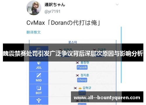 魏震禁赛处罚引发广泛争议背后深层次原因与影响分析